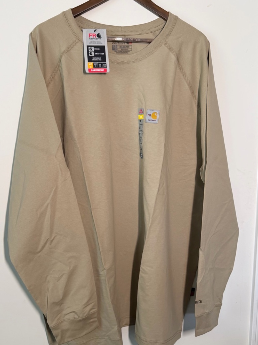 Carhartt Men's Flame Resistant Force Relaxed Fit Lightweight Long-Sleeve T-Shirt - Picture 2 of 5